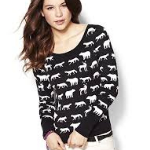 Garage Sweaters - Garage Animal Print Black & Shimmery Gold Sweater